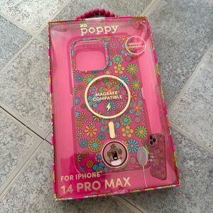 XO Poppy Floral iPhone 14 Pro Max Case - Multicolor